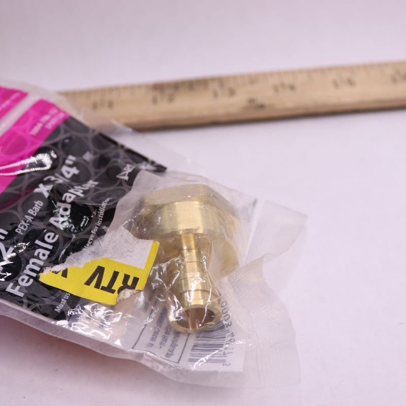 Apollo Expansion Pex Female Pipe Adapter Lead Free Brass 1/2" x 3/4" EPXFA1234