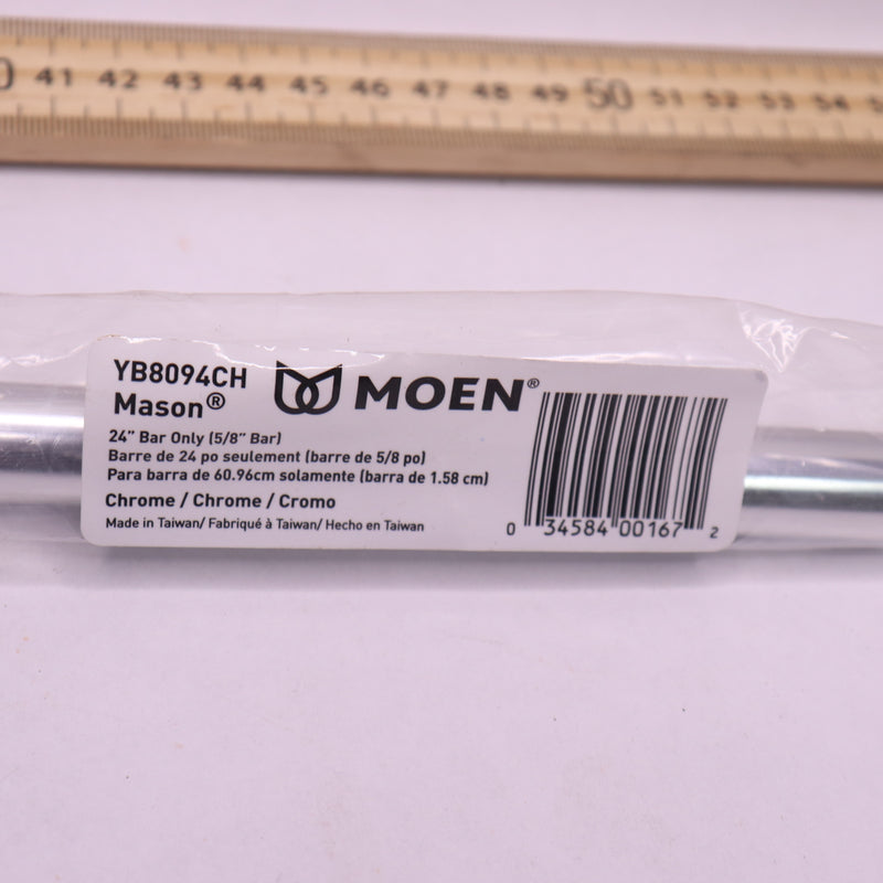 Moen Mason Replacement Towel Bar Chrome Aluminum 24" YB8094CH