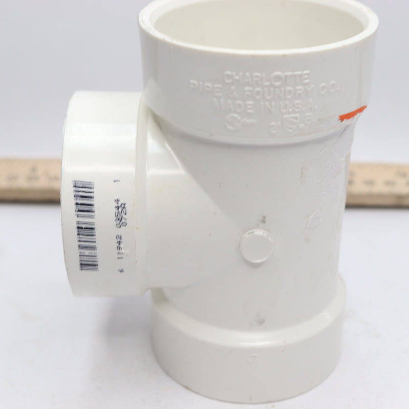 Charlotte Pipe Flush Cleanout Tee DWV PVC 2