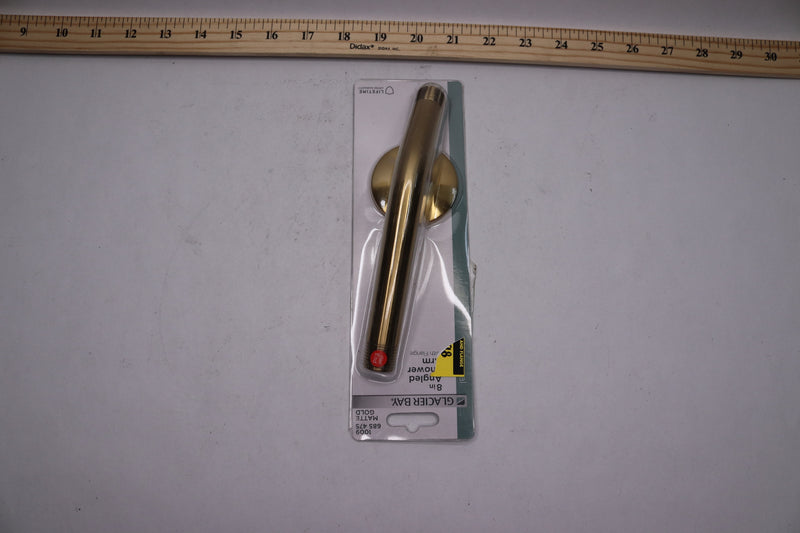 Glacier Bay 8 in. Shower Arm and Flange in Matte Gold