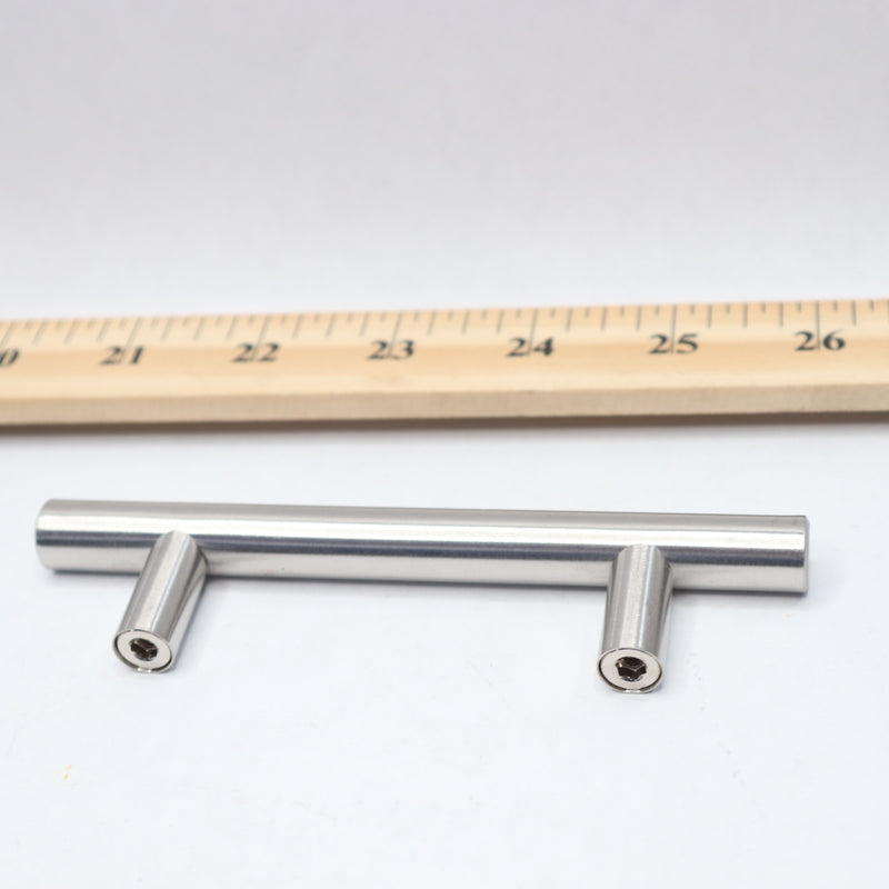Liberty Bauhaus Cabinet Drawer Bar Pull Stainless Steel 3" - DRAWER PULL ONLY