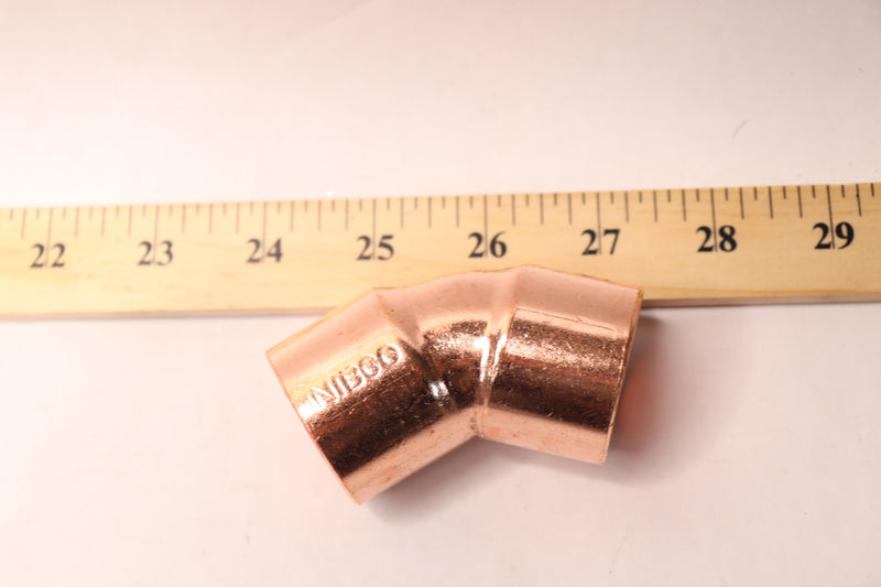 Nibco 45° Elbow Pipe Wrot Copper 439psi 1-1/4" Size x 1-3/8"OD 606