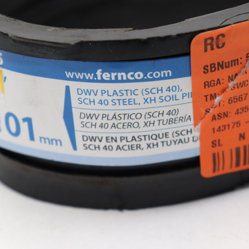 Fernco Compression Coupling Schedule 40 PVC 4" x 4" P44U-405