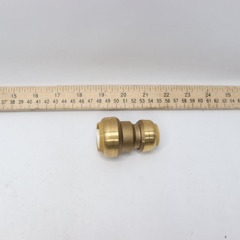 SharkBite Reducing Coupling Push to Connect Brass Plumbing Fitting 1" x 3/4"