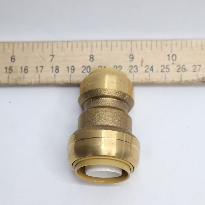 SharkBite Reducing Coupling Push to Connect Brass Plumbing Fitting 1" x 3/4"