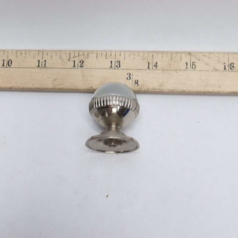 Liberty Round Cabinet Knob Satin Nickel and Clear Glass - No Hardware