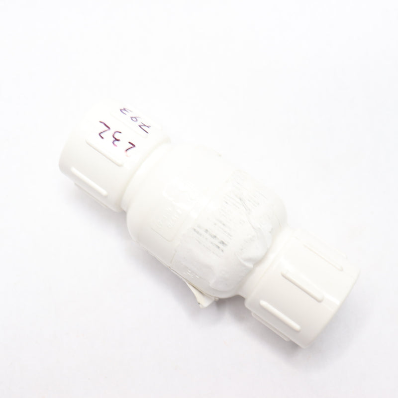 Everbilt Threaded Check Valve PVC White 3/4" FIP x FIP F1970