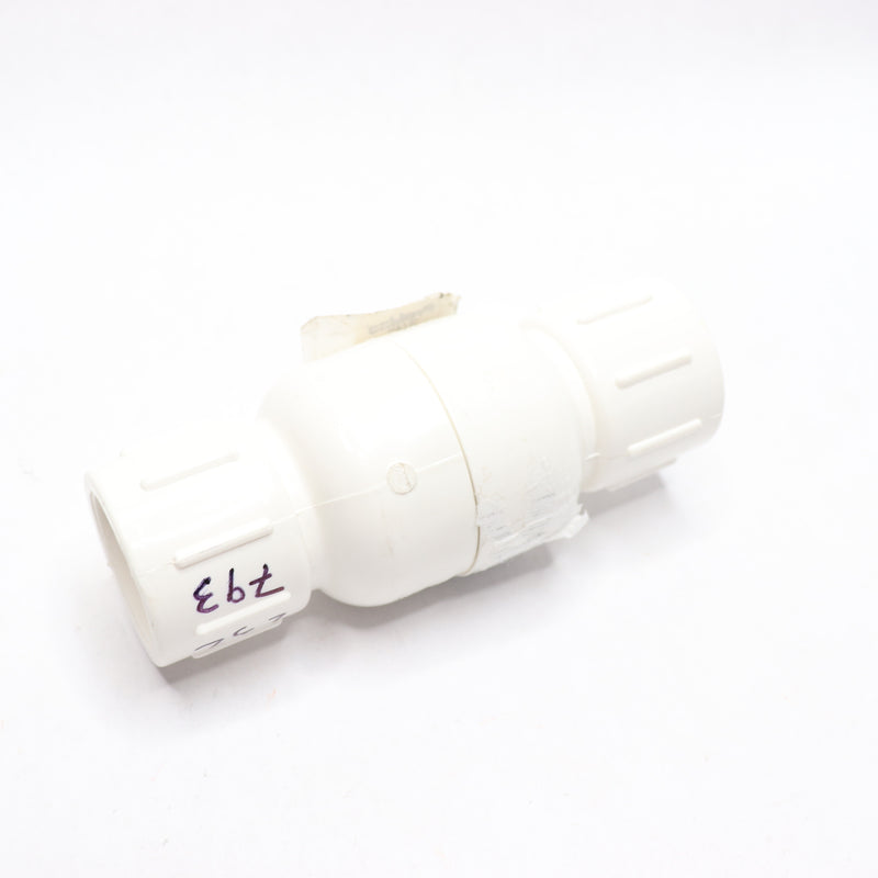 Everbilt Threaded Check Valve PVC White 3/4" FIP x FIP F1970