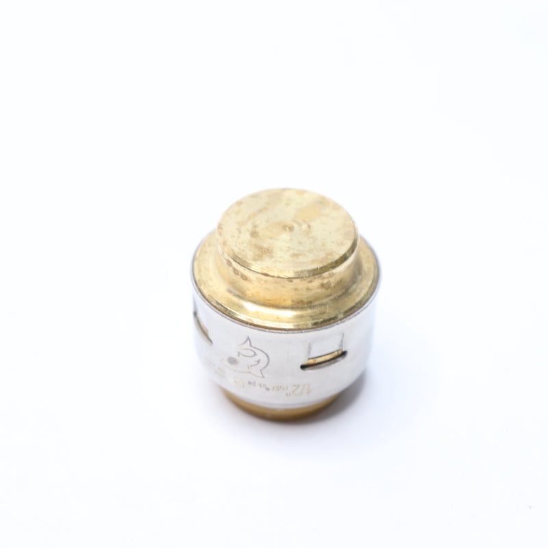 SharkBite Push Cap Push to Connect Plumbing Fitting Brass Copper CPVC 1/2"