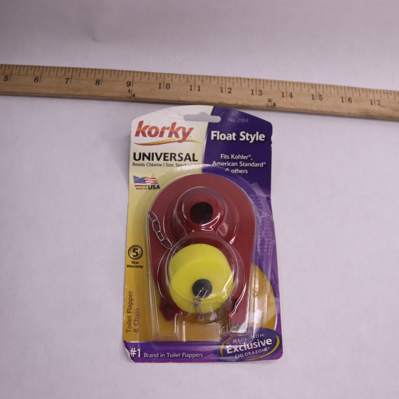 Korky Toilet Flapper Float Style Plastic Red 2 2004