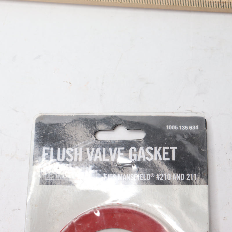 Everbilt Toilet Flush Valve Gasket Rubber Red 2.125"ID 3.12"OD 55028