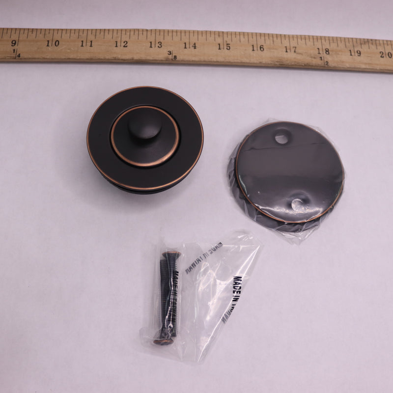 Design House Lift & Turn Bath Drain Plug Brass Oil Rubbed Bronze 522342