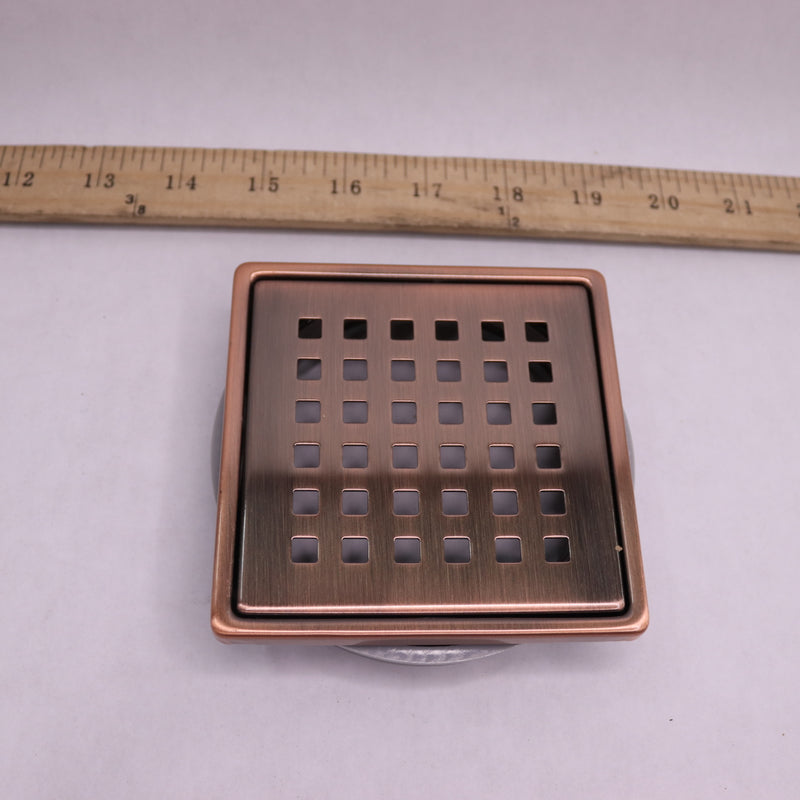 Everbilt  Drain Cover with Square Grid Pattern Bronze 4" 1006 605 438