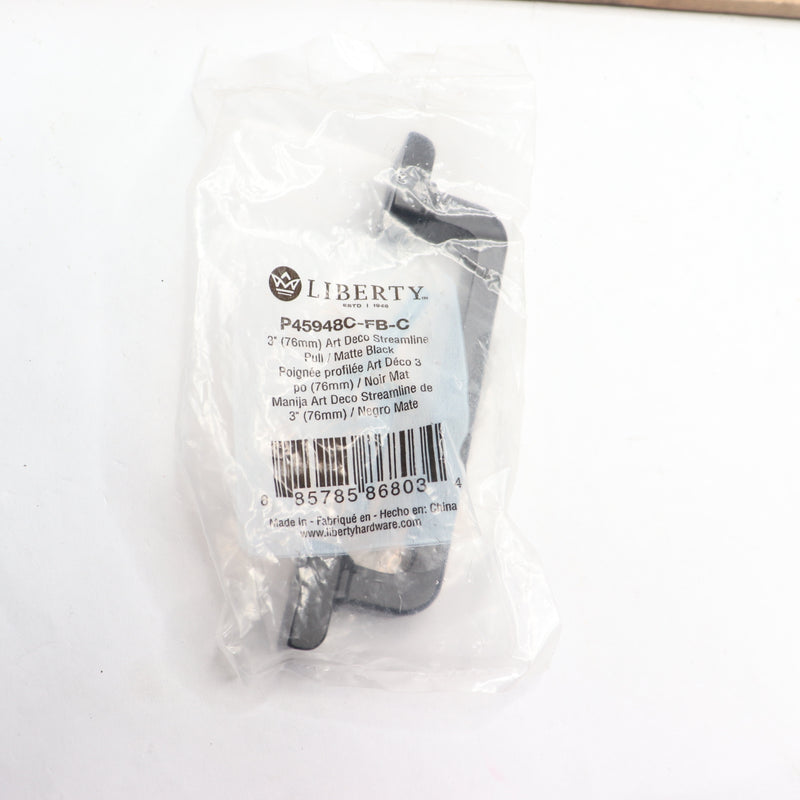 Liberty Cabinet Drawer Pull Zinc Matte Black 3" P45948C-FB-C