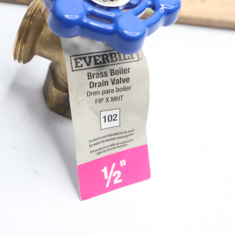 Everbilt Boiler Drain Valve Brass 1/2" 703924 102-103EB