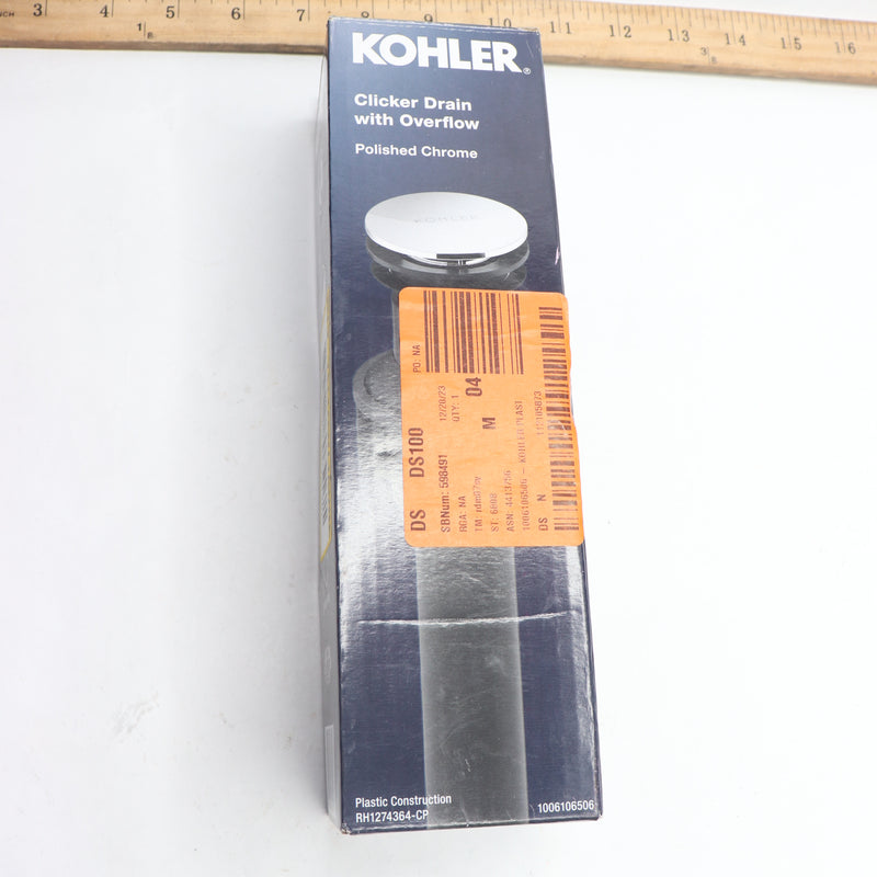 Kohler Pop-Up Drain Plastic Polished Chrome 1-1/4" Dia RH1274364-CP