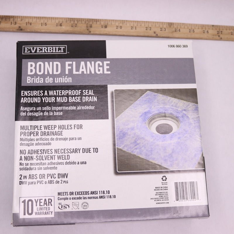 Everbilt Bond Flange for Mud Bed Shower Waterproof 12" x 12" 1006 860 369