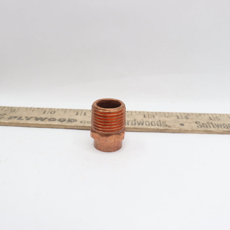 Everbilt Male Adapter Fitting Copper Pressure Cup x MIP 1/2" 187399