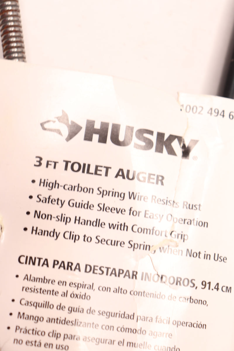 Husky Non Slip Toilet Auger High Carbon Spring Wire 3' 82-972-111