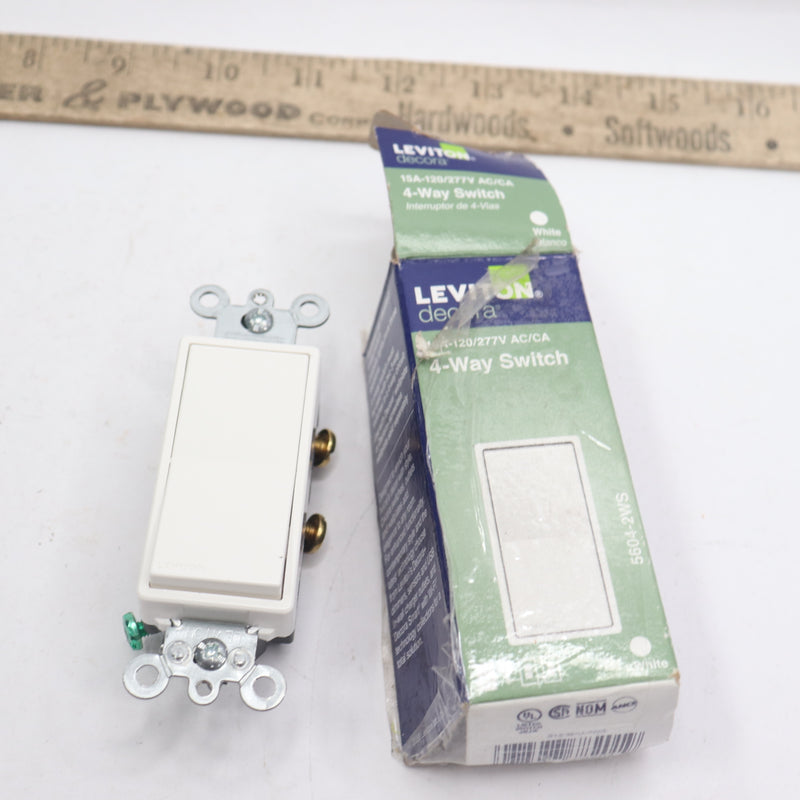 Leviton 4-Way Switch White 15A/120V-277V 5604-2WS