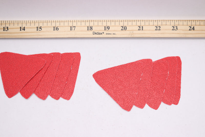 (10-Pk) Diablo Triangle Detail Sanding Sheet Red 60-Grit 2-7/8" x 2-7/8" DCTTRI0