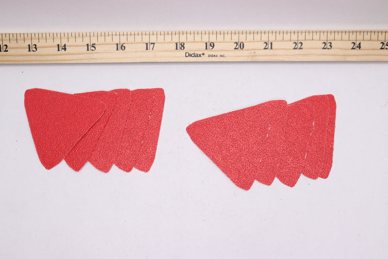 (10-Pk) Diablo Triangle Detail Sanding Sheet Red 60-Grit 2-7/8" x 2-7/8" DCTTRI0