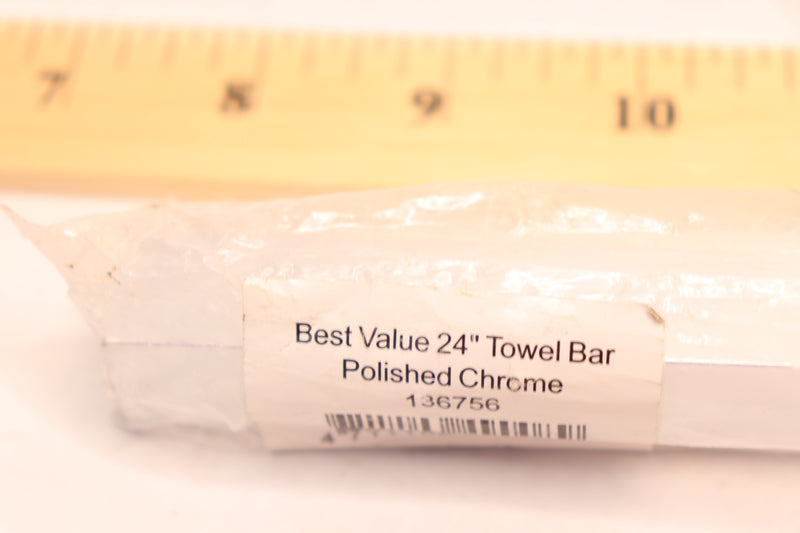 Best Value Towel Bar in Chrome 24" 136756
