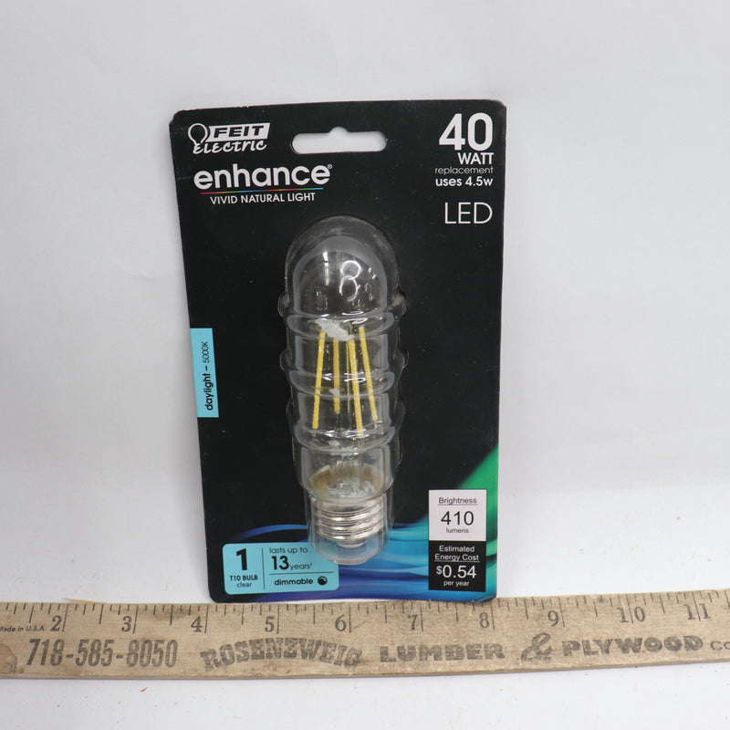 Feit Dimmable Filament Light Bulb Daylight Glass Clear 5000K 40W Equivalent