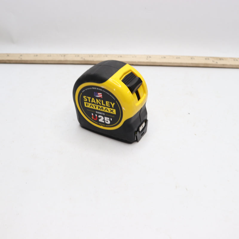 Stanley Magnetic Tape Measure Steel Yellow/Black 1-1/4" x 25' FMHT33865