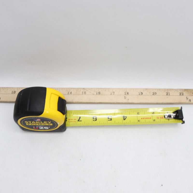 Stanley Magnetic Tape Measure Steel Yellow/Black 1-1/4" x 25' FMHT33865