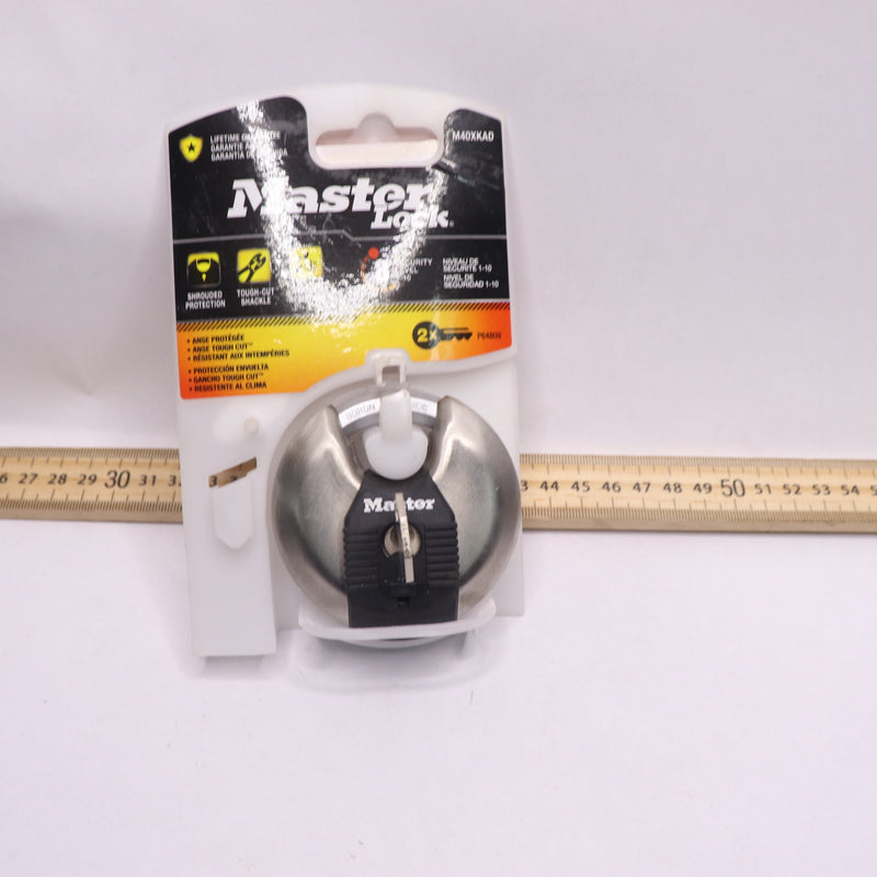 Master Lock Magnum Heavy Duty Padlock with Key Stainless Steel M40XKAD