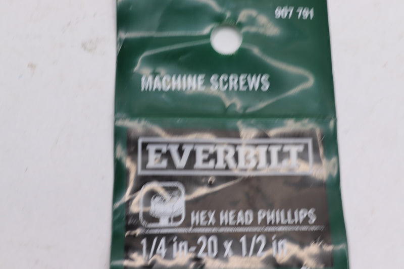 Everbilt Phillips Hex Machine Screw Stainless Steel 1/4"-20 x 1/2" 907 791