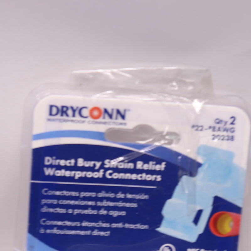 (2-Pk) DryConn Direct Bury Strain Relief Connectors Waterproof 20238