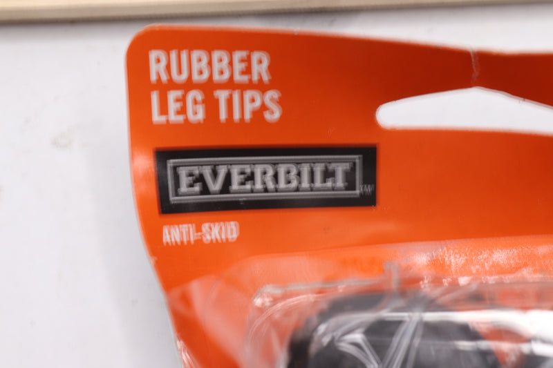 (4-Pk) Everbilt Leg Tips For Furniture Rubber Black 1" 49128