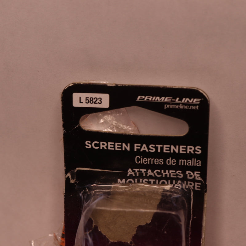(8-Pk) Prime Line Screen Fastener Window Clip Kit Diecast Silver 5/16 1" L5823