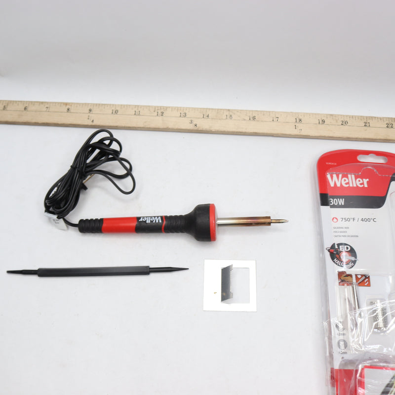 Weller  Soldering Iron Kit LED Halo Ring 30W 120V - Comes w/ 1 Spare Tip