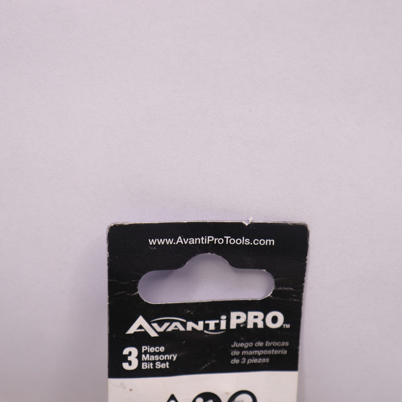 Avanti Pro Masonry Drill Bit Kit Carbide Tipped - Missing 2 Pieces