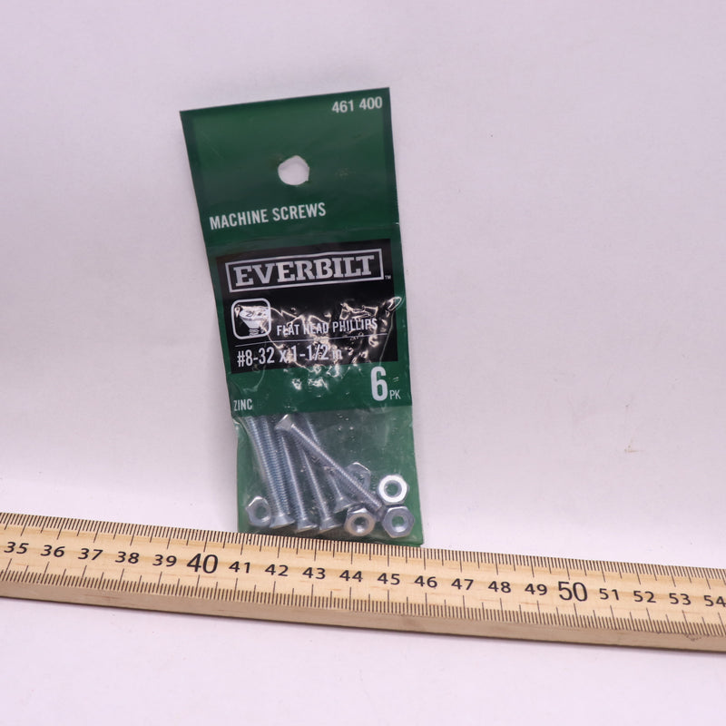 Everbilt Flat-Head Phillips Machine Screw Steel Zinc-Plated