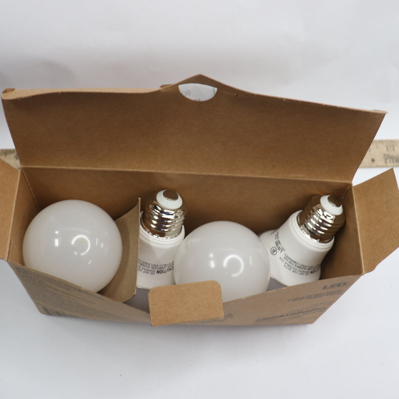 (4-Pk) Home Depot Energy Efficient LED Light Bulb Daylight A19 60W Eqv 100286170
