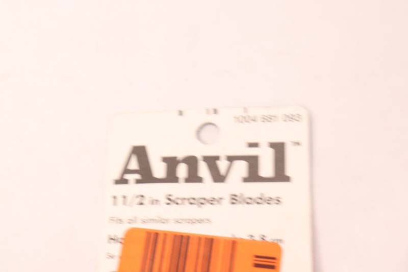 (2-Pk) Anvil Scraper Blade HCS Black 4-Edge Fits 2-1/2" Wood Scrapers