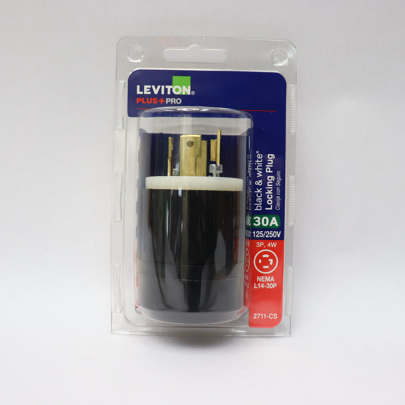 Leviton Twist Lock Plug 30A 14-8AWG 125/250V 02711-CS