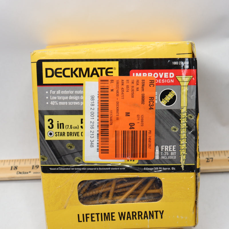 Deckmate Deck Screws Star Flat-Head Wood 9" x 3" 5LBS 1003 274 830