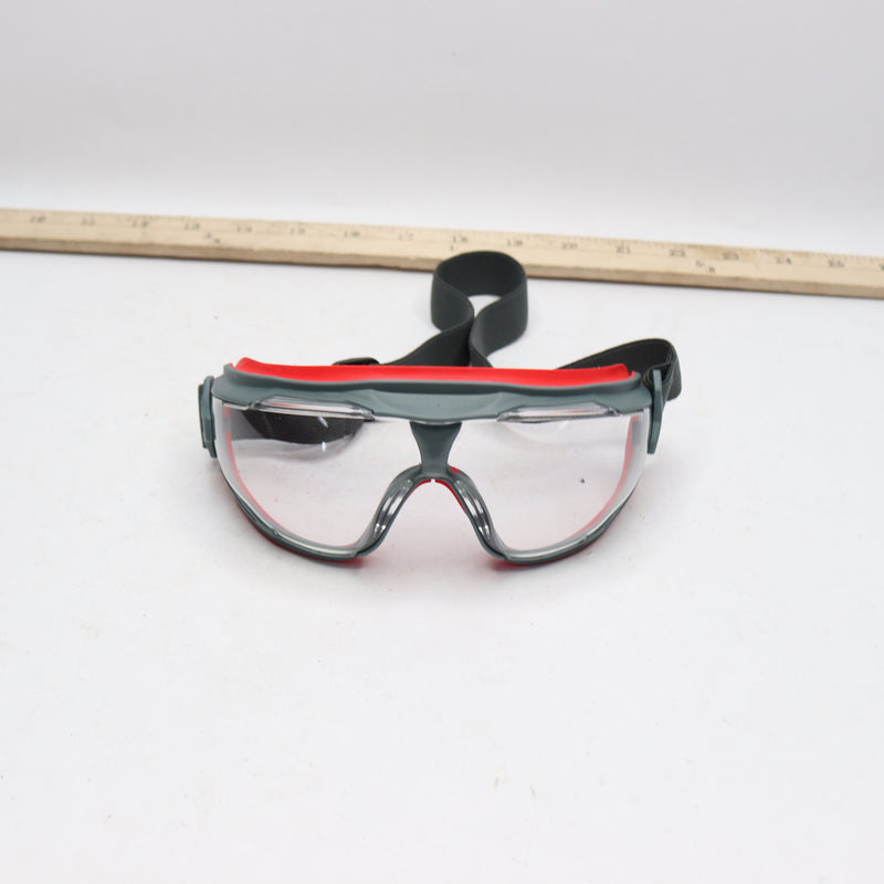 3M Scotchgard Anti-Fog Modern/Sleek Safety Goggles Clear Lens Gray/Red