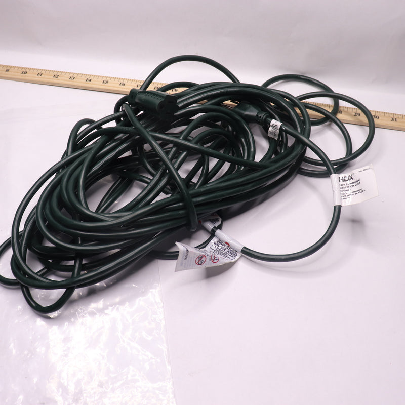 HDX Electrical Extension Cord 16 Ga 13 Amp 125V Black 16/3" x 50' 809-543