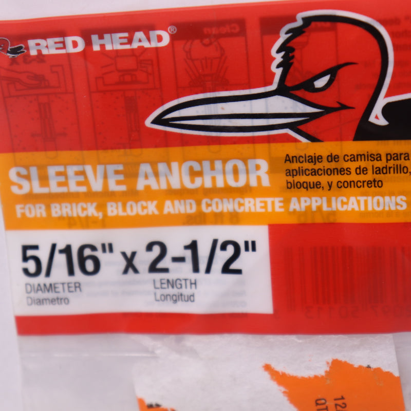 Red Head Concrete Anchor 5/16" x 2-1/2" 50113