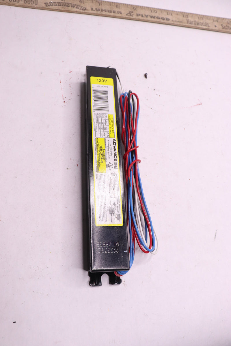 Advance Instant-Start Ballast 2-Lamp F32T8 32W T8 120V REB-2P32-N