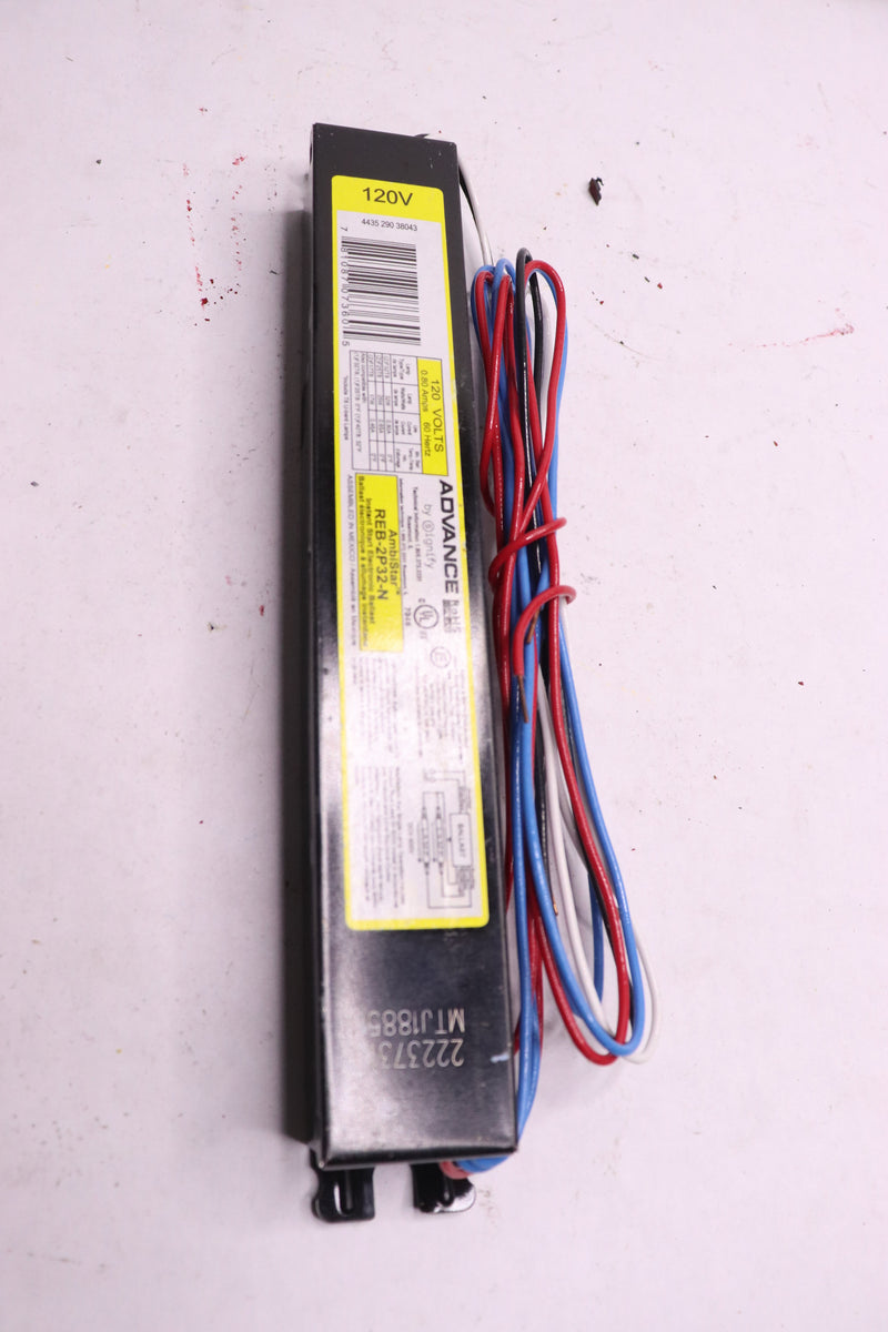 Advance Instant-Start Ballast 2-Lamp F32T8 32W T8 120V REB-2P32-N