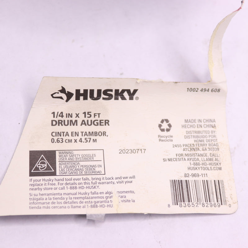 Husky Drain Openers Plumbing Snakes & Augers Polymer 1/4" x 15' 82-969-111