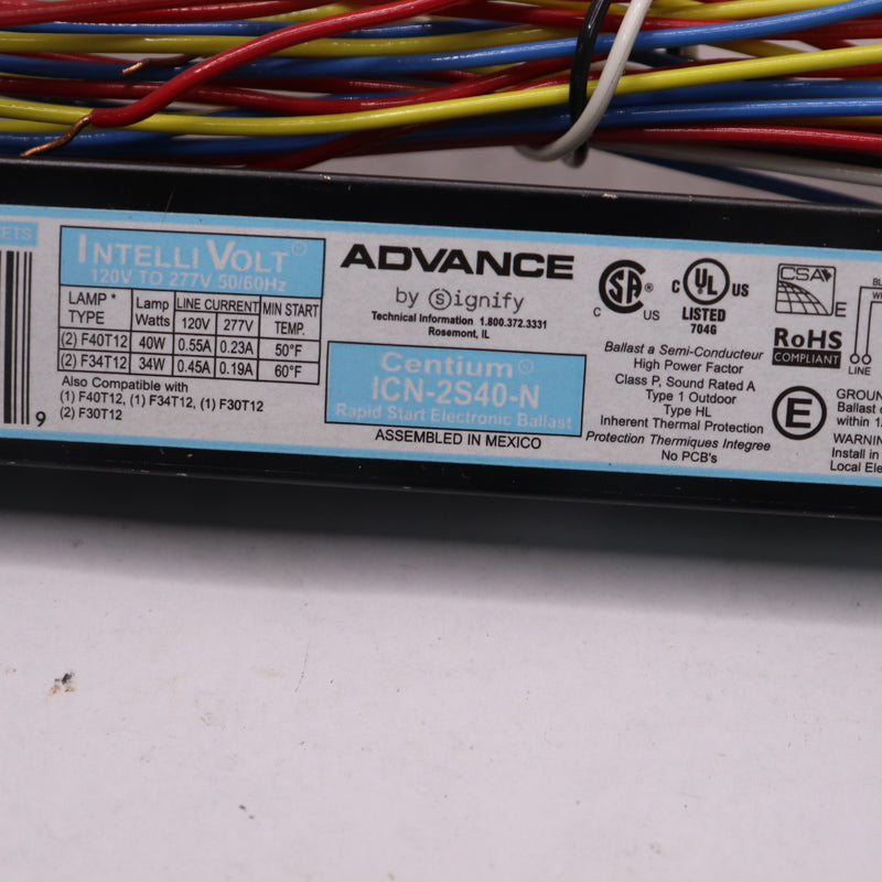 Advance Rapid Start High Frequency Fluorescent Electronic Ballast 120-277V AC