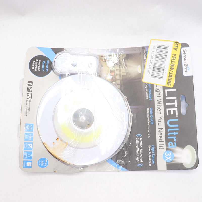 Sensor Brite LED Light With Adjustable Brightness Remote Control BatteryOperated